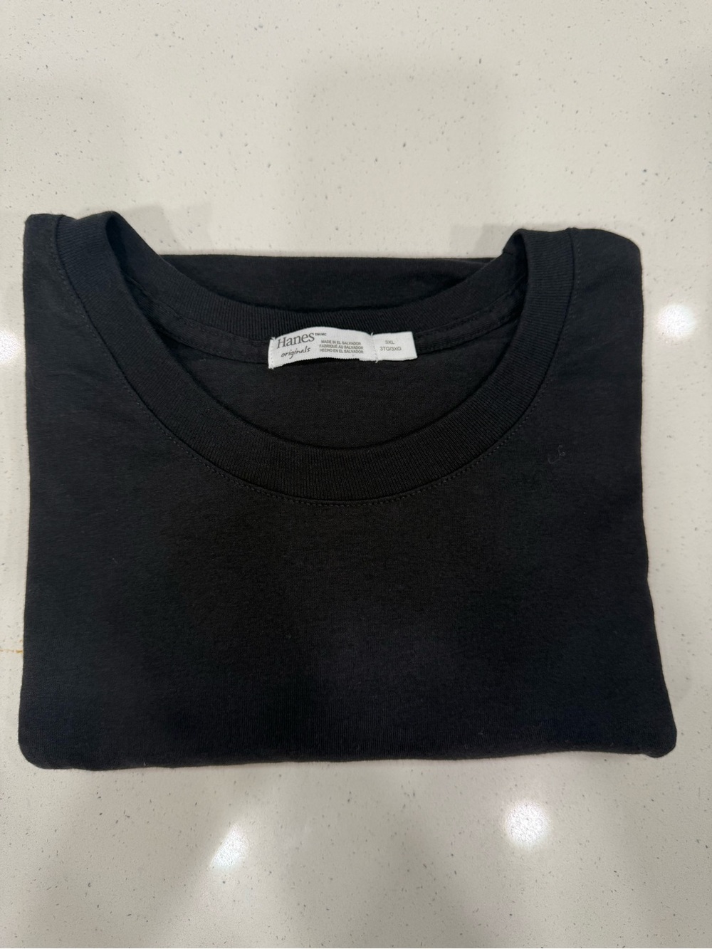 Hanes Black Short-Sleeve Crewneck Tee
